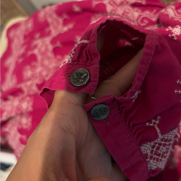 ODD Molly Boho Scandinavian Pink Burgundy Embroidered Dres Tunic 2 or US4-6 - Picture 8 of 11